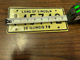 Vtg Original 1978 Illinois Motorcycle License Plate 145742 Harley Indian
