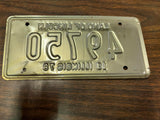 Vtg Original 1978 Illinois Motorcycle License Plate 49750 Harley Indian