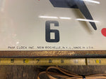 Vtg Rare Clock Wolfs head oil Gas collector Wall Clock Advertising Sign 50's!