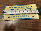 Vtg Original 1976 Illinois Motorcycle License Plate 2107 Harley Indian 4 Digit