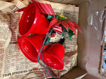 Vtg 60's Gemlites Plastic Christmas Jingle Bells Lights Cluster Wall DEcor Box!