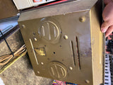 Vtg Rare Clock Wolfs head oil Gas collector Wall Clock Advertising Sign 50's!