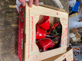 Vtg 60's Gemlites Plastic Christmas Jingle Bells Lights Cluster Wall DEcor Box!