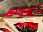 Vtg 60's Gemlites Plastic Christmas Jingle Bells Lights Cluster Wall DEcor Box!