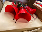 Vtg 60's Gemlites Plastic Christmas Jingle Bells Lights Cluster Wall DEcor Box!