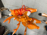 Santa Claus Sleigh 4 Reindeer Christmas Blow Mold Yard Decor Collectible Display
