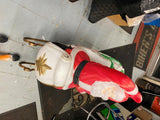 Santa Claus Sleigh 4 Reindeer Christmas Blow Mold Yard Decor Collectible Display