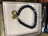 Hondora Pearls Steelers NFL Football Bracelet Black Gold Pgh Pittsburg Orig Box