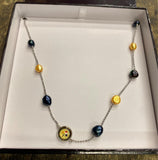 Necklace Steelers NFL Football Black Gold Pgh Pittsburg Pendant Orig Box !