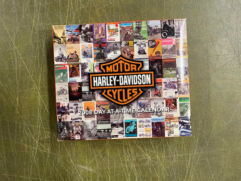 Classic Vintage HARLEY-DAVIDSON Motorcycles 2008 Day-At-A-Time Desk Calendar