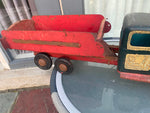 Vtg Turner Toys Pressed Steel Tin Truck Dump Bed 1930's 23" Antique Patina Dodge