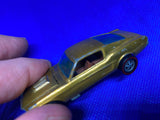 Vtg 1968 Hot Wheels Redline Custom Mustang Fastback gold Hood opens Minty Badge!