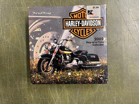 Classic Vintage HARLEY-DAVIDSON Motorcycles 2002 Day-At-A-Time Desk Calendar