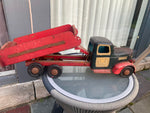 Vtg Turner Toys Pressed Steel Tin Truck Dump Bed 1930's 23" Antique Patina Dodge