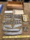 Vtg Airfix Model Airplane Fighter Jet USAF FU-065 Box bottom Unbuilt 70's