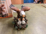 Vintage Birds Of Prey Porcelain Nesting Eagle Figurine Babies In Box
