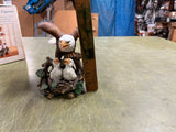 Vintage Birds Of Prey Porcelain Nesting Eagle Figurine Babies In Box