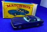 Vtg Lesney Matchbox Series No. 14 Iso Grifo die-cast toy car Box Minty!