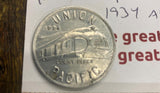 1934 Pullman Std Lucky Piece token Coin Union Pacific Railroad Alcoa Aluminum!