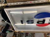 Vtg 60's Pepsi Cola Soda Sign Light 25x12 3d Cooler Advertising Pop Collector!