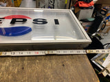 Vtg 60's Pepsi Cola Soda Sign Light 25x12 3d Cooler Advertising Pop Collector!