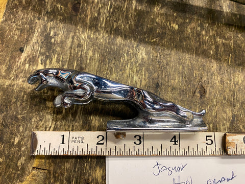 LEAPING JAGUAR CHROME BONNET CAT BONNET MASCOT HOOD ORNAMENT 5" AUTO CAR XJS XKE
