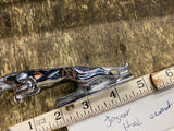 LEAPING JAGUAR CHROME BONNET CAT BONNET MASCOT HOOD ORNAMENT 5" AUTO CAR XJS XKE