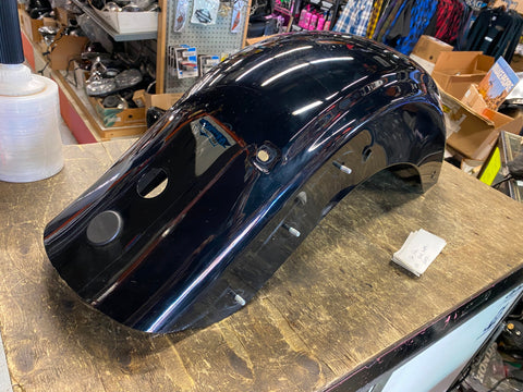Vivid Black Rear Fender Harley Touring FLH Road Street Glide 2009^ OEM Nice!