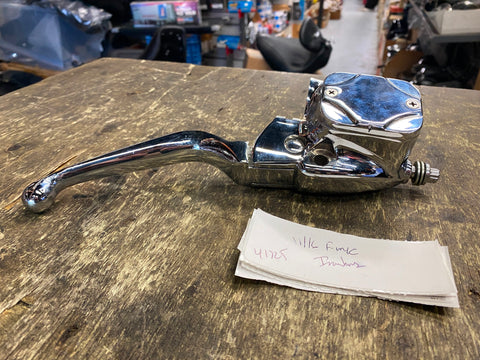 11/16 Chrome Front Brake Master Cylinder Harley Ironhorse 96^ Dual Disc 4 piston