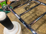 Holdfast Backrest Sissybar Harley Breakout Pad Luggage Rack OEM Chrome FXBR FLFB