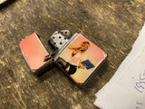 Vtg Zippo Lighter 1955-1957 Pin up Girl Hot chick School Teacher Librarian Blond