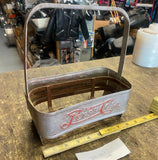 Vtg Pepsi Cola Soda Aluminum Bottle Carrier Caddy Logo Advertising Embossed Rack