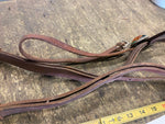 Vtg Leather Bit Bridle Horse Western Rosette Brooch Glass Button Head Stall Sadd