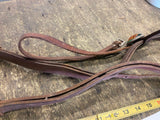 Vtg Leather Bit Bridle Horse Western Rosette Brooch Glass Button Head Stall Sadd