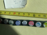 90s Vtg Little Earth Seatbelt Bottle Cap Rubber Belt XS 27" Unisex Unusual Punk!