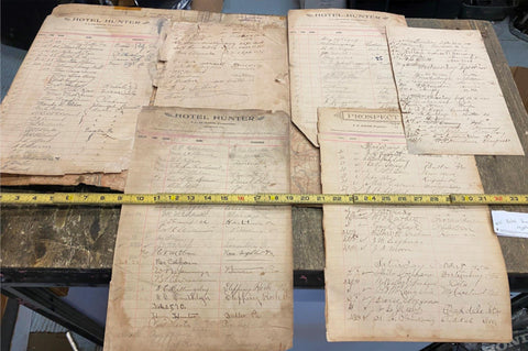 1892-1910 Signatures Log Book Hotel Hunter Portersville pa Documents Paper Map!