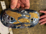 Chrome gold Live to ride Air cleaner insert EVo Sportster Shovelhead Ironhead FX