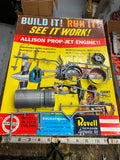 Rare Revell 1960 Motorized Allison Prop-jet Engine Model Airplane Vtg kit!