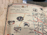 1952 Tri County Expedition Map Lawrence country butler Beaver Pa Advertising!