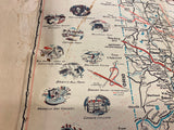 1952 Tri County Expedition Map Lawrence country butler Beaver Pa Advertising!