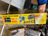 Rare Revell 1960 Motorized Allison Prop-jet Engine Model Airplane Vtg kit!