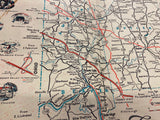 1952 Tri County Expedition Map Lawrence country butler Beaver Pa Advertising!