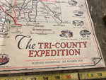1952 Tri County Expedition Map Lawrence country butler Beaver Pa Advertising!