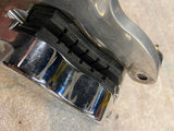 4 piston Brake Caliper Harley dyna Softail Sportster 00^ chrome w Mount chopper