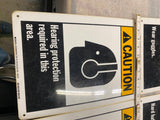 Safety Work Signs Lot Hearing Goggles Hard hats Slippery Floor 20" Factory Store