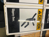 Safety Work Signs Lot Hearing Goggles Hard hats Slippery Floor 20" Factory Store