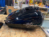 Vivid Black Harley Superglide Gas Fuel tank FXD EVO TWIN CAM Oem Very Nice!