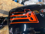 Vivid Black Harley FXR Gas Fuel tank Center fill Chopped custom Graphix Paint!
