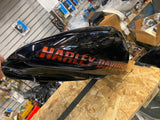 Vivid Black Harley FXR Gas Fuel tank Center fill Chopped custom Graphix Paint!
