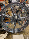 Chrome Front CVO harley splicer Mag wheel Dual Disc Touring FLH Glide 3x17 7 Spo